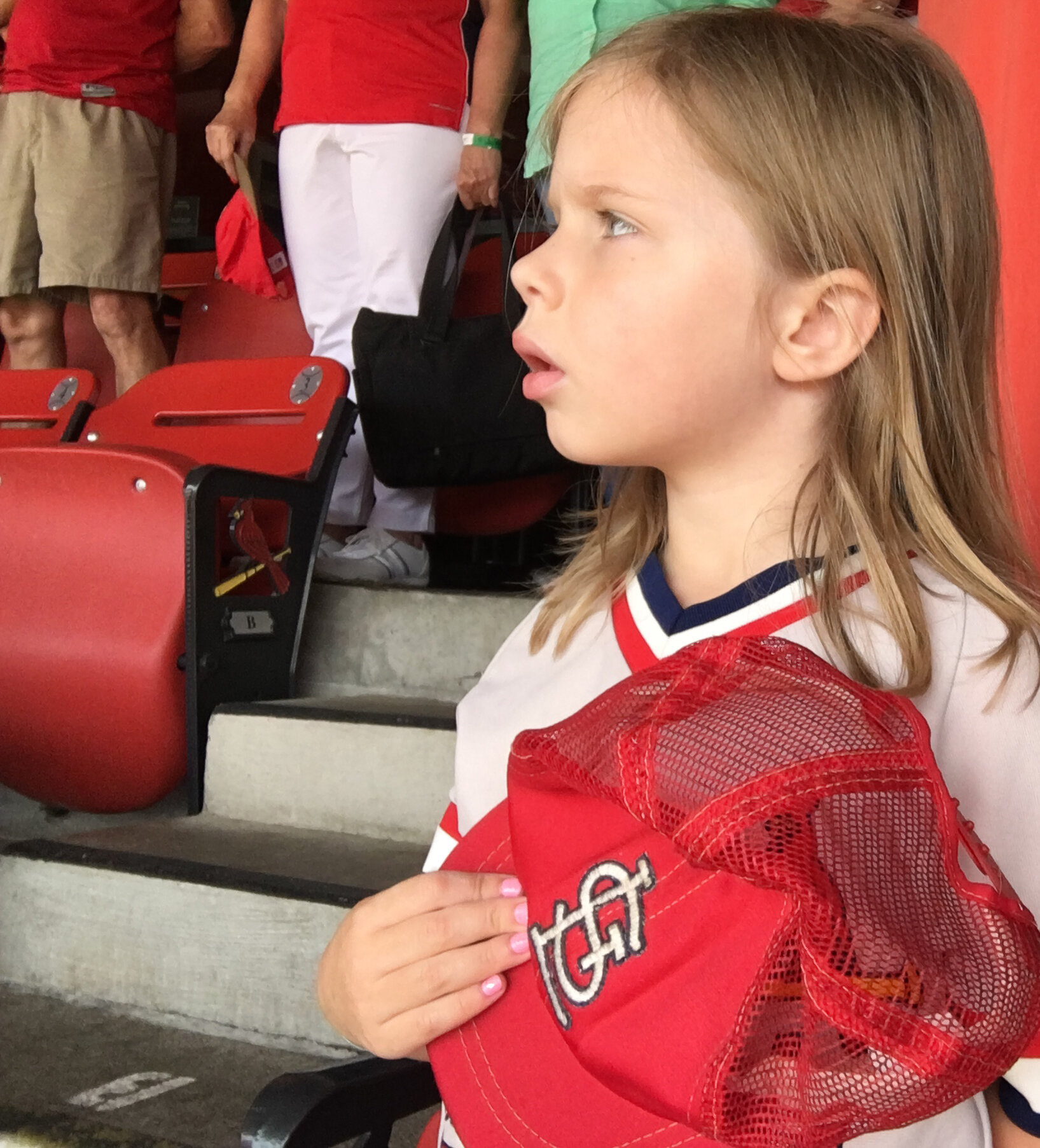  Raised right. 