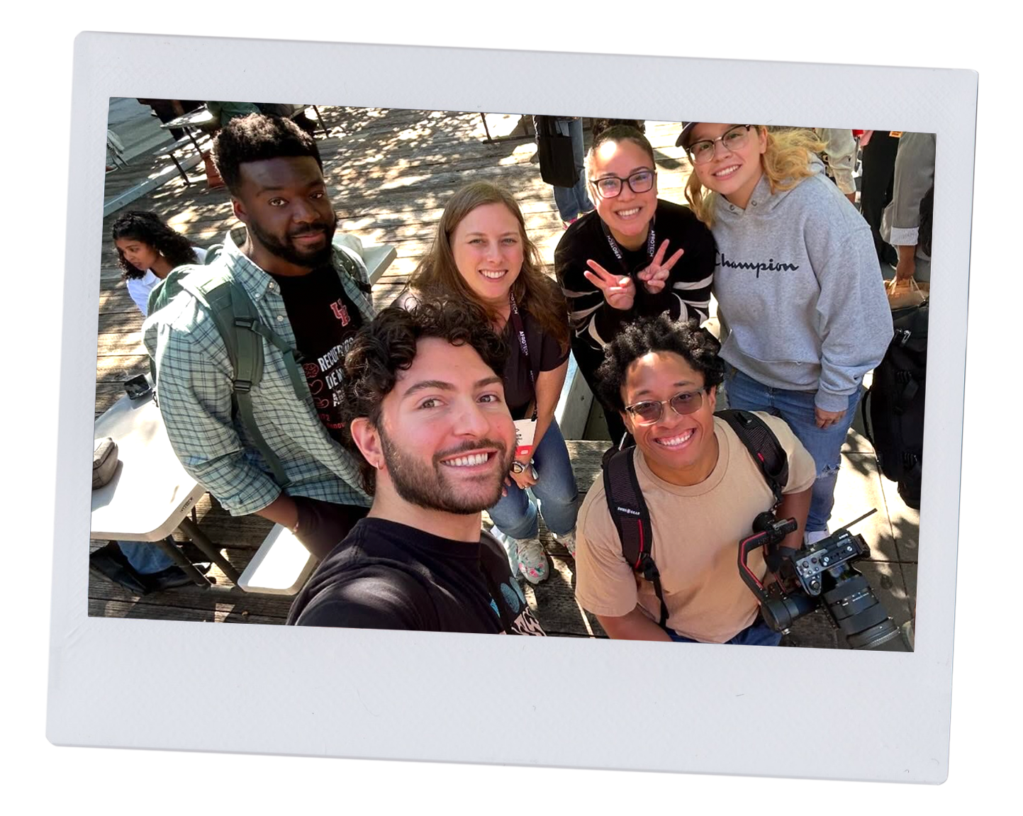 5+8 team on location at a shoot